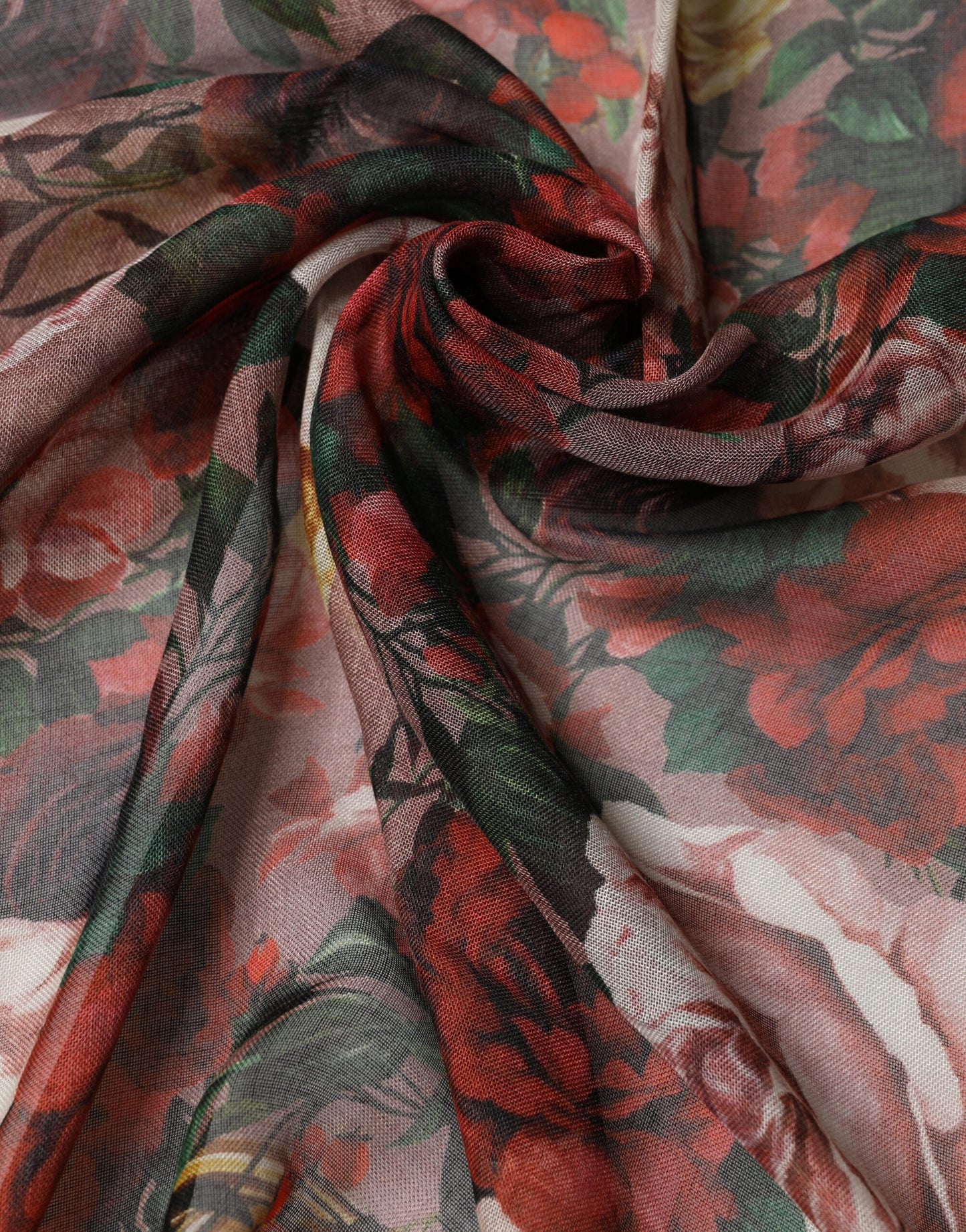 Dolce & Gabbana Multicolor Floral Cashmere Square Stole 134cmx134cm Scarf