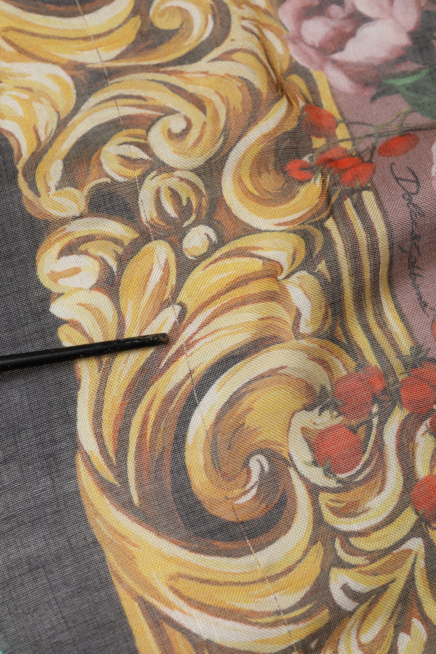 Dolce & Gabbana Multicolor Floral Cashmere Square Stole 134cmx134cm Scarf