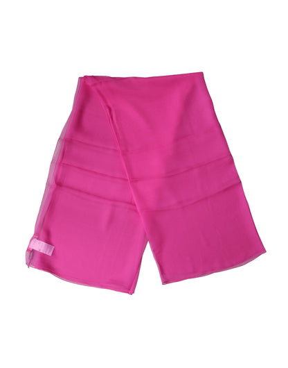 Dolce & Gabbana Pink Silk Neck Wrap Shawl Foulard 134cm x 131cm Scarf