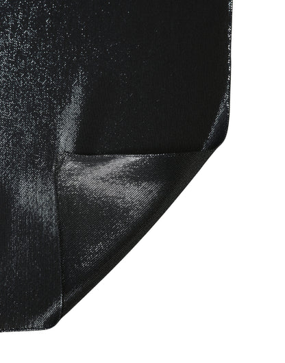 Dolce & Gabbana Black Silk Lurex Foulard Wrap Shawl 119cm x 117.5cm  Scarf