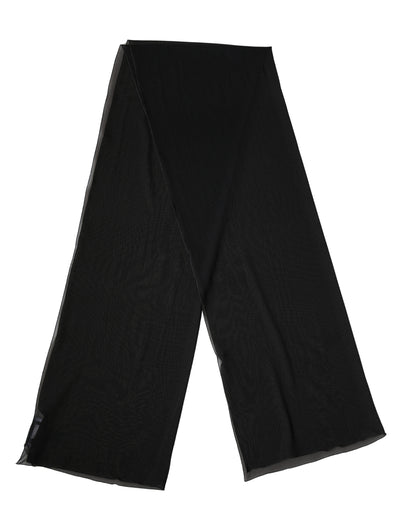 Dolce & Gabbana Black Silk Neck Wrap Shawl Stole 200cm x 64cm  Scarf