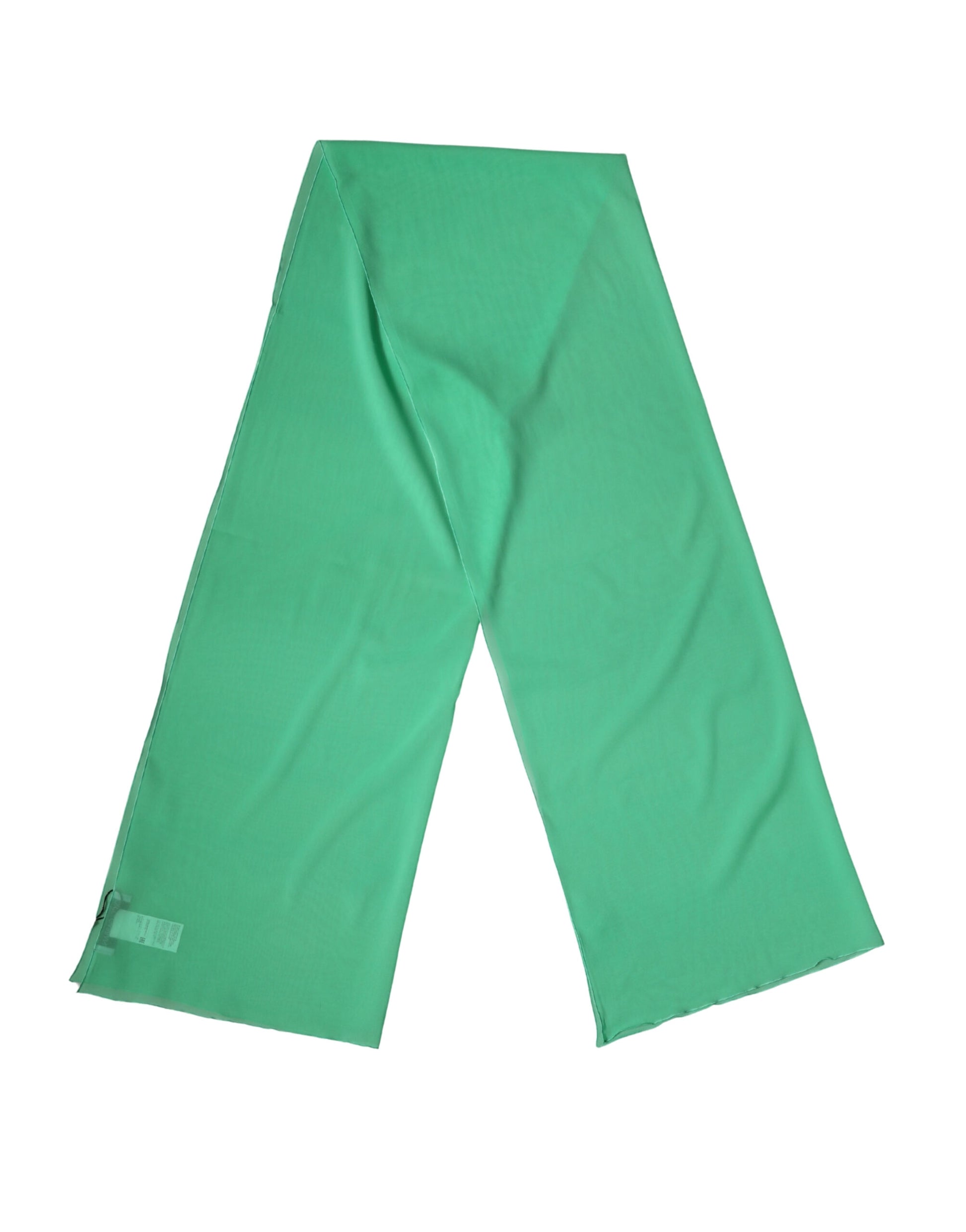 Dolce & Gabbana Green Silk Neck Wrap Shawl Stole 200cm x 64cm  Scarf