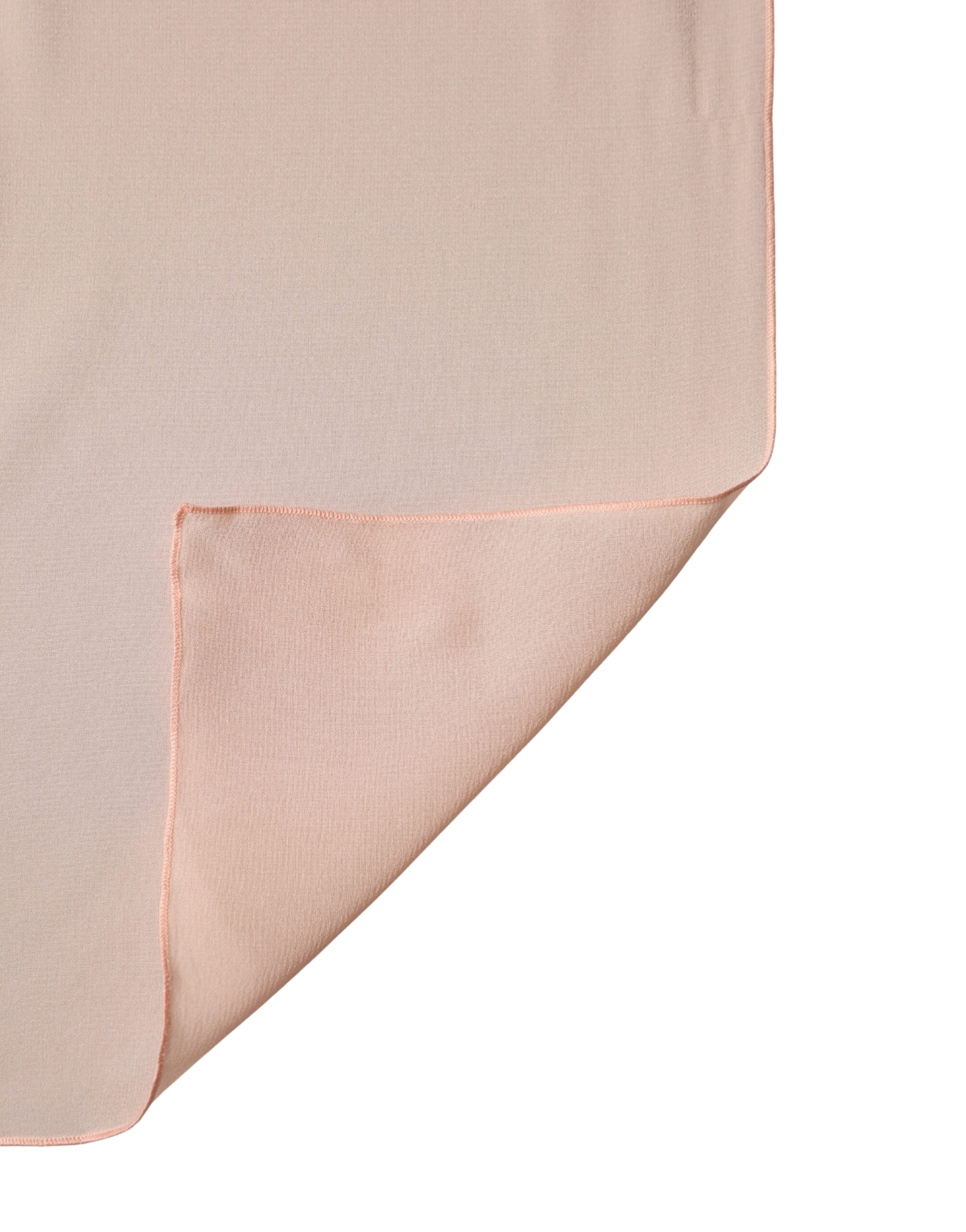 Dolce & Gabbana Peach Silk Neck Wrap Shawl Women Stole 200cm x 64cm  Scarf