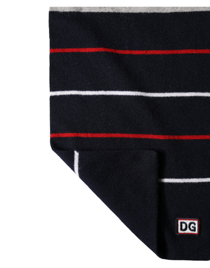 Dolce & Gabbana Multicolor Stripes Shawl Neck Wrap 119cm x 20cm  Scarf