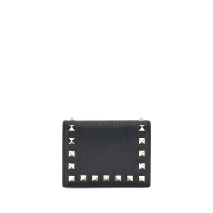 Valentino Garavani Black Calf Leather Bos Taurus Wallet