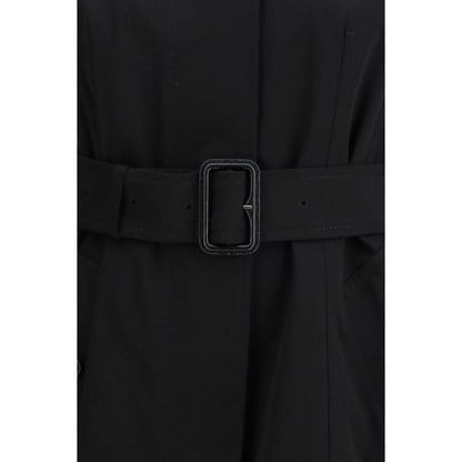 Burberry Black Cotton Trench Coat