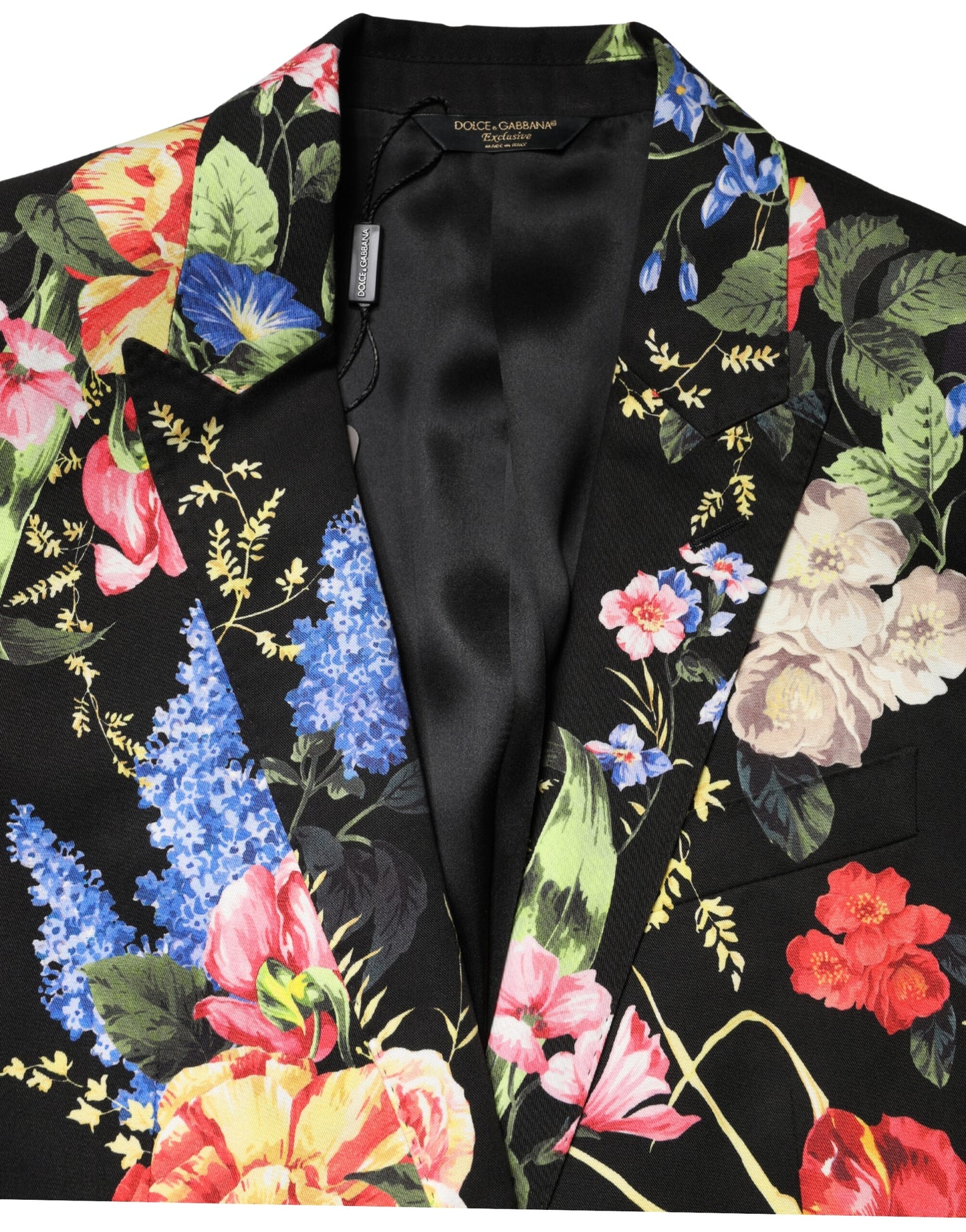 Dolce & Gabbana Black Floral Single Breasted MARTINI 2 Piece Suit