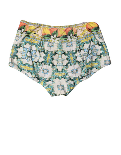 Dolce & Gabbana Multicolor Sicily High Waist Bikini Bottom Swimwear