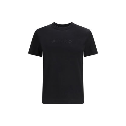 PINKO Black Cotton T-Shirt