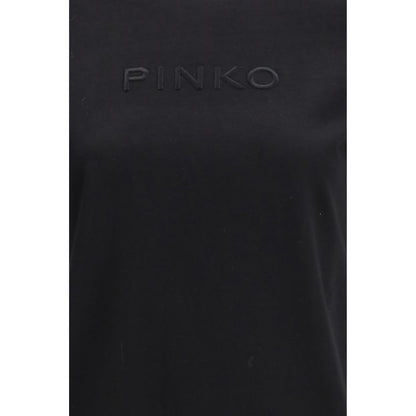 PINKO Black Cotton T-Shirt