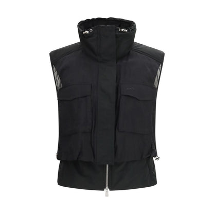 PINKO Black Nylon Sleveless Jacket