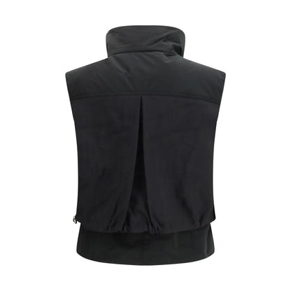 PINKO Black Nylon Sleveless Jacket