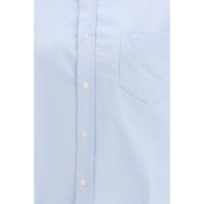 Ami Paris Blue Cotton Dress Shirt
