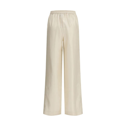 Loulou De Saison Beige Silk Casual Pants