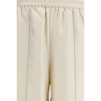 Loulou De Saison Beige Silk Casual Pants
