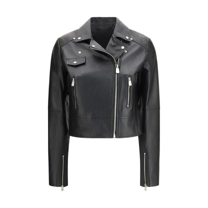 PINKO Black Leather Jacket