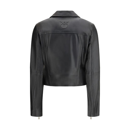 PINKO Black Leather Jacket