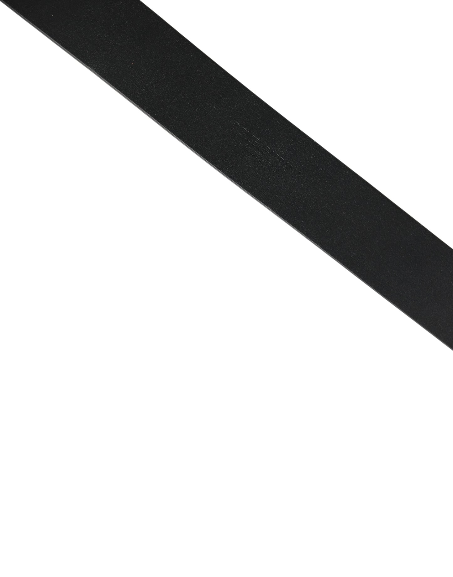 Dolce & Gabbana Black Calf Leather Gold Metal Buckle Belt