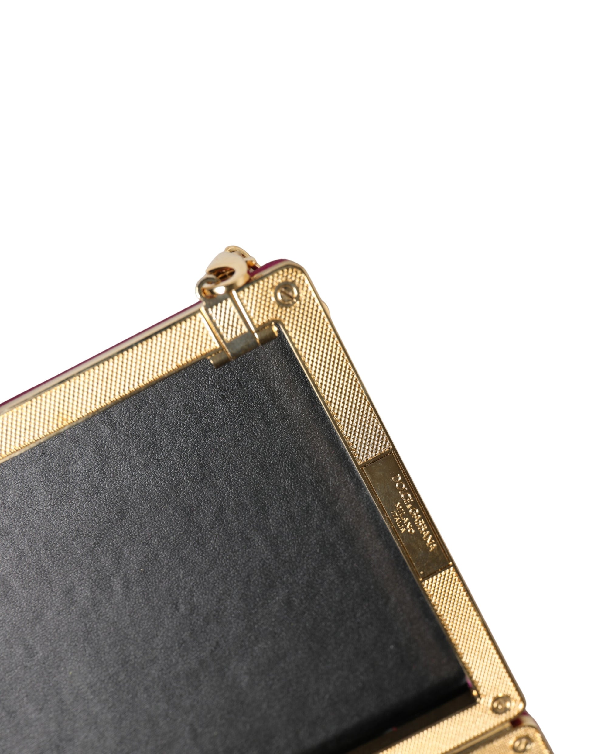 Dolce & Gabbana Pink Cotton Clutch Evening Crossbody Women Purse Bag