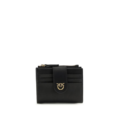 PINKO Black Calf Leather Bos Taurus Wallet