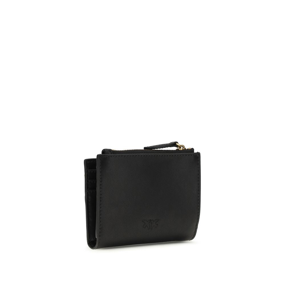 PINKO Black Calf Leather Bos Taurus Wallet