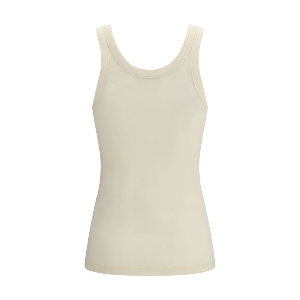 Lemaire Beige Cotton Sleeveles T-Shirt