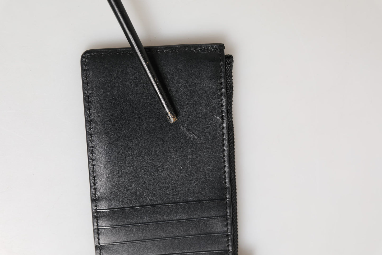 Dolce & Gabbana Black Calfskin Leather DG Logo Card Holder Women Wallet