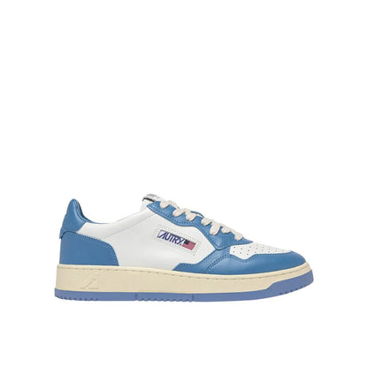 Autry Blue Leather Low Top Sneakers