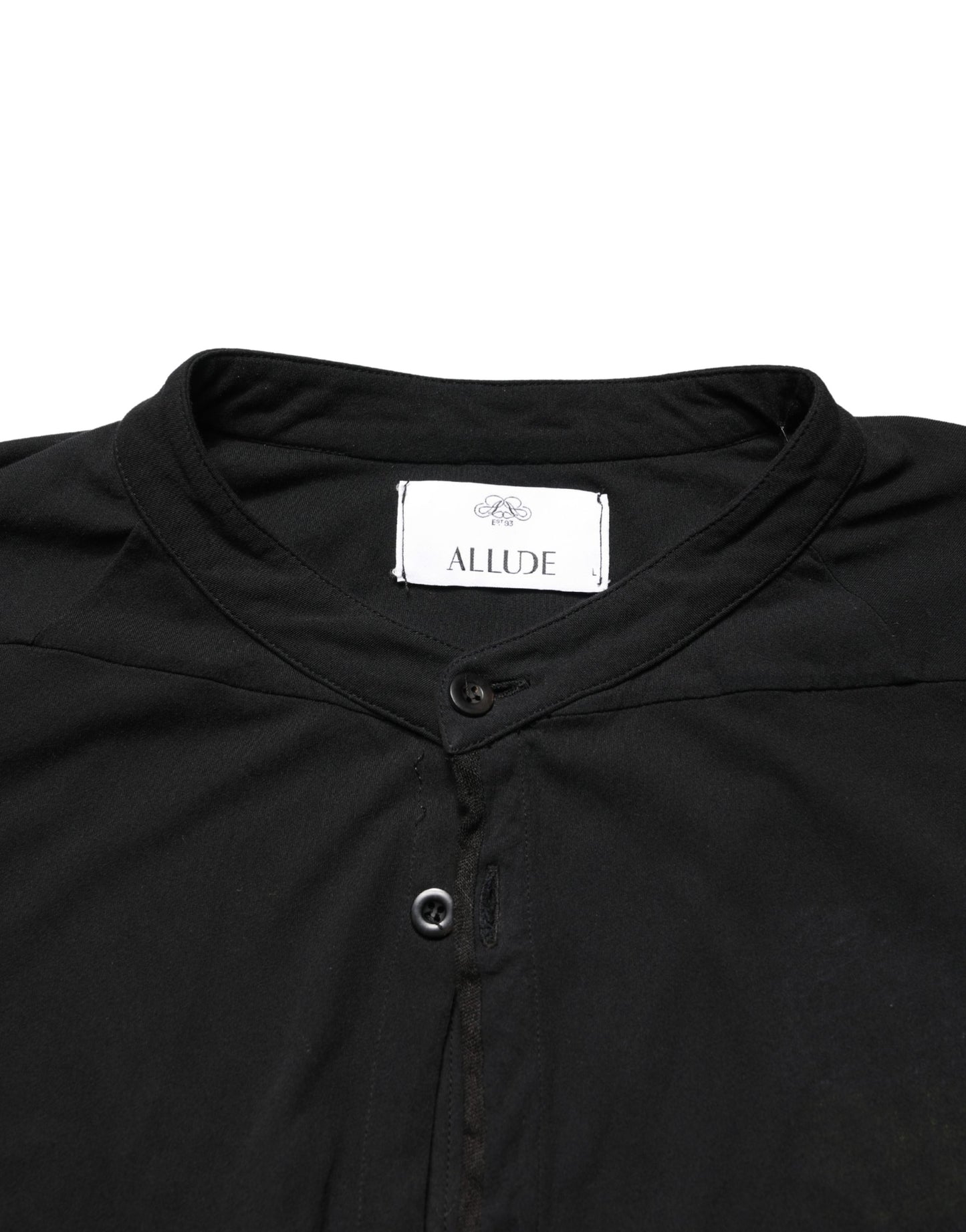 Allude Black Button Down Long Sleeves Men Cardigan Sweater