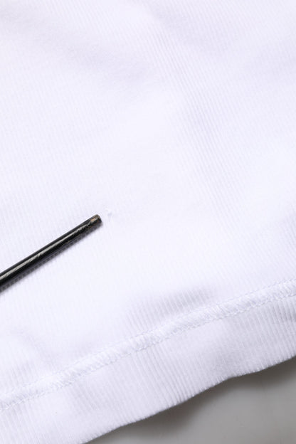 Dolce & Gabbana White Sleeveless Round Neck Tank Top T-shirt