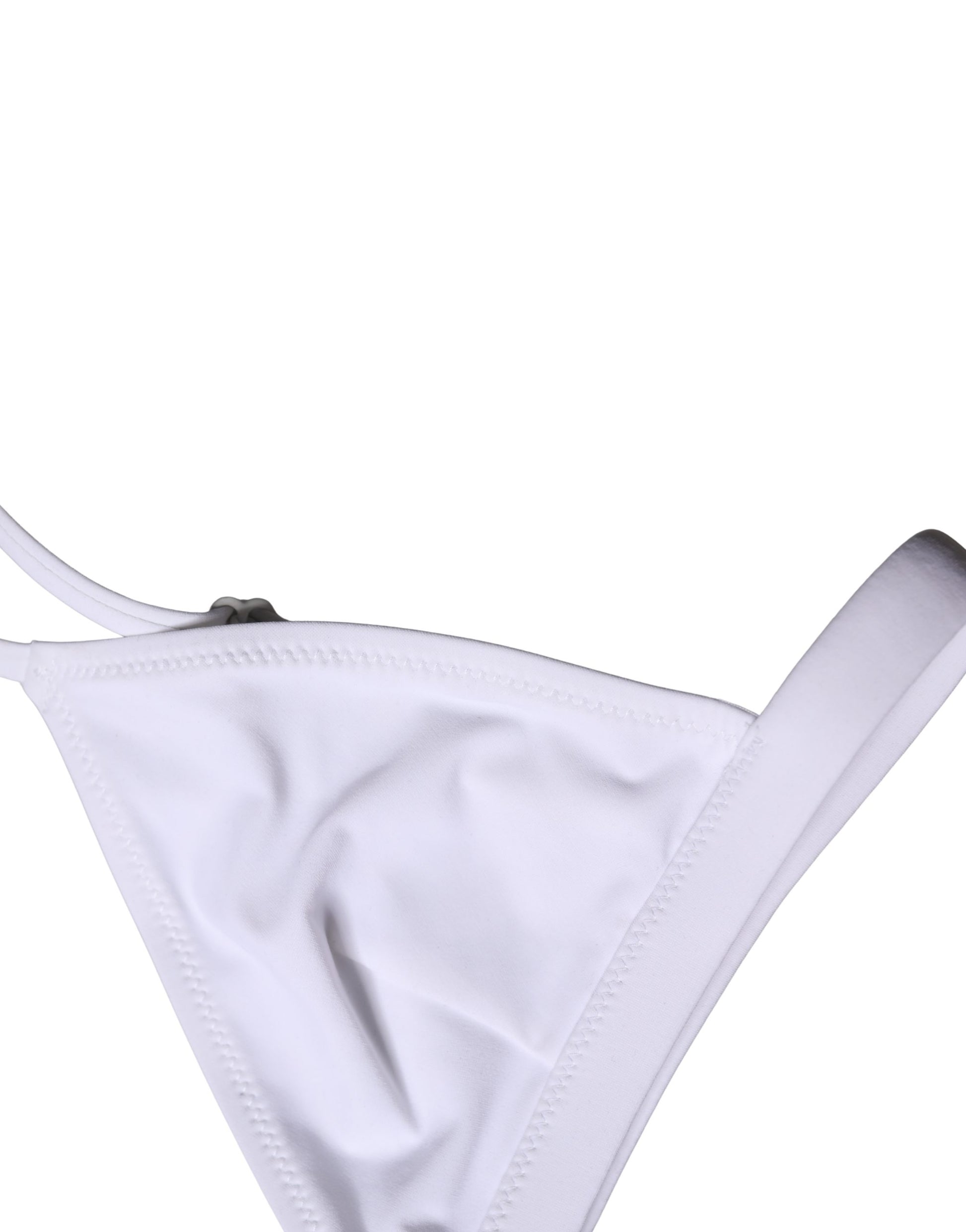 Dolce & Gabbana Top White Nylon Triangle Swimwear Beachwear Bikini