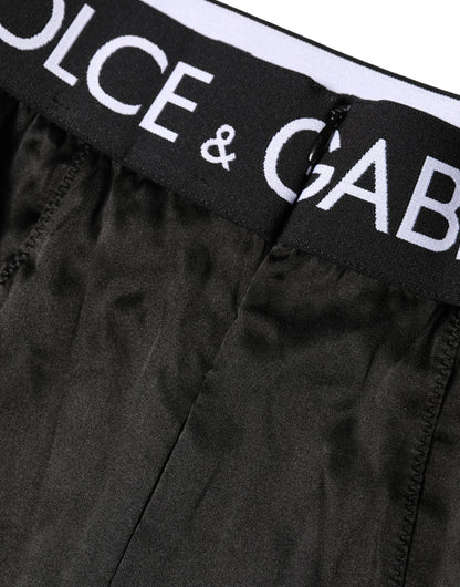 Dolce & Gabbana Black Logo Girdle High Waist Panty  Underwear