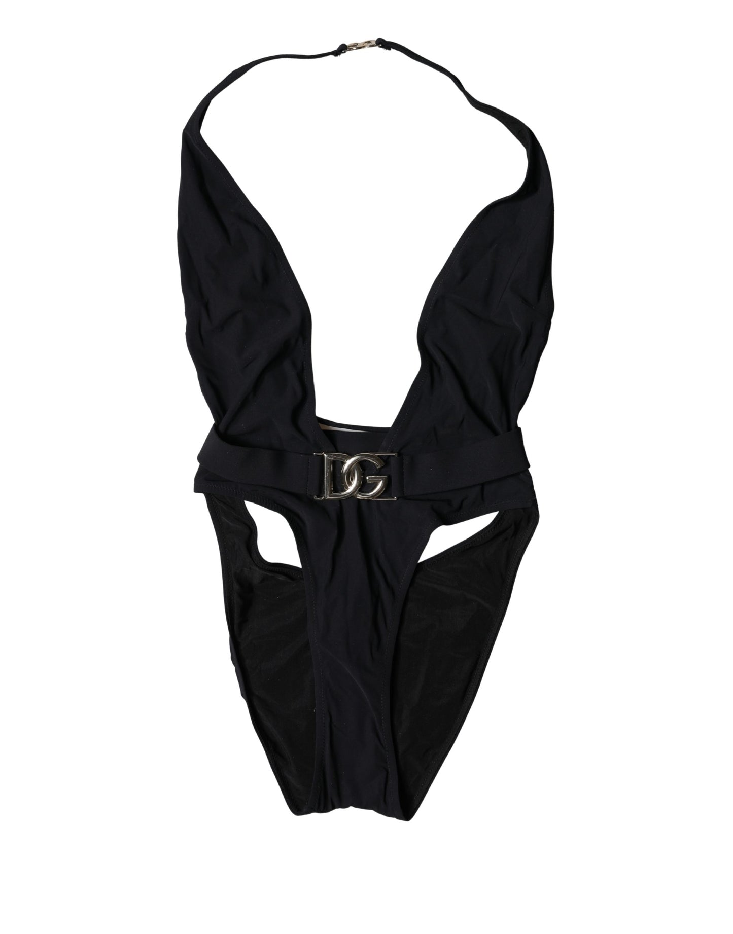 Dolce & Gabbana Black DG Nylon One-Piece Swimsuit Swimwear