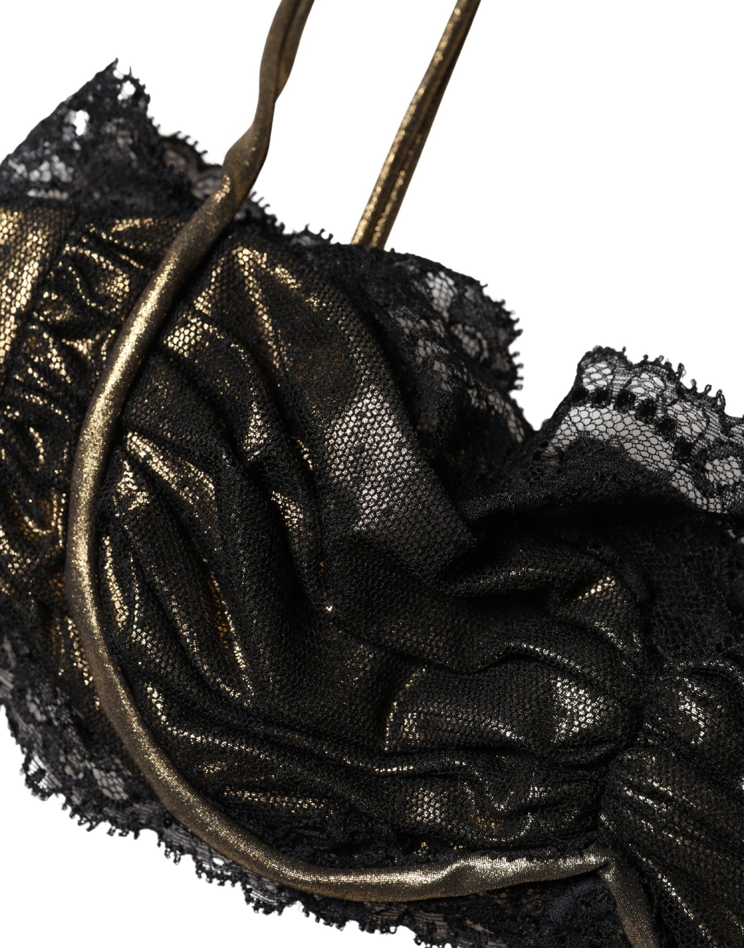 Dolce & Gabbana Black Silk Underwired Balconnet Bra Underwear