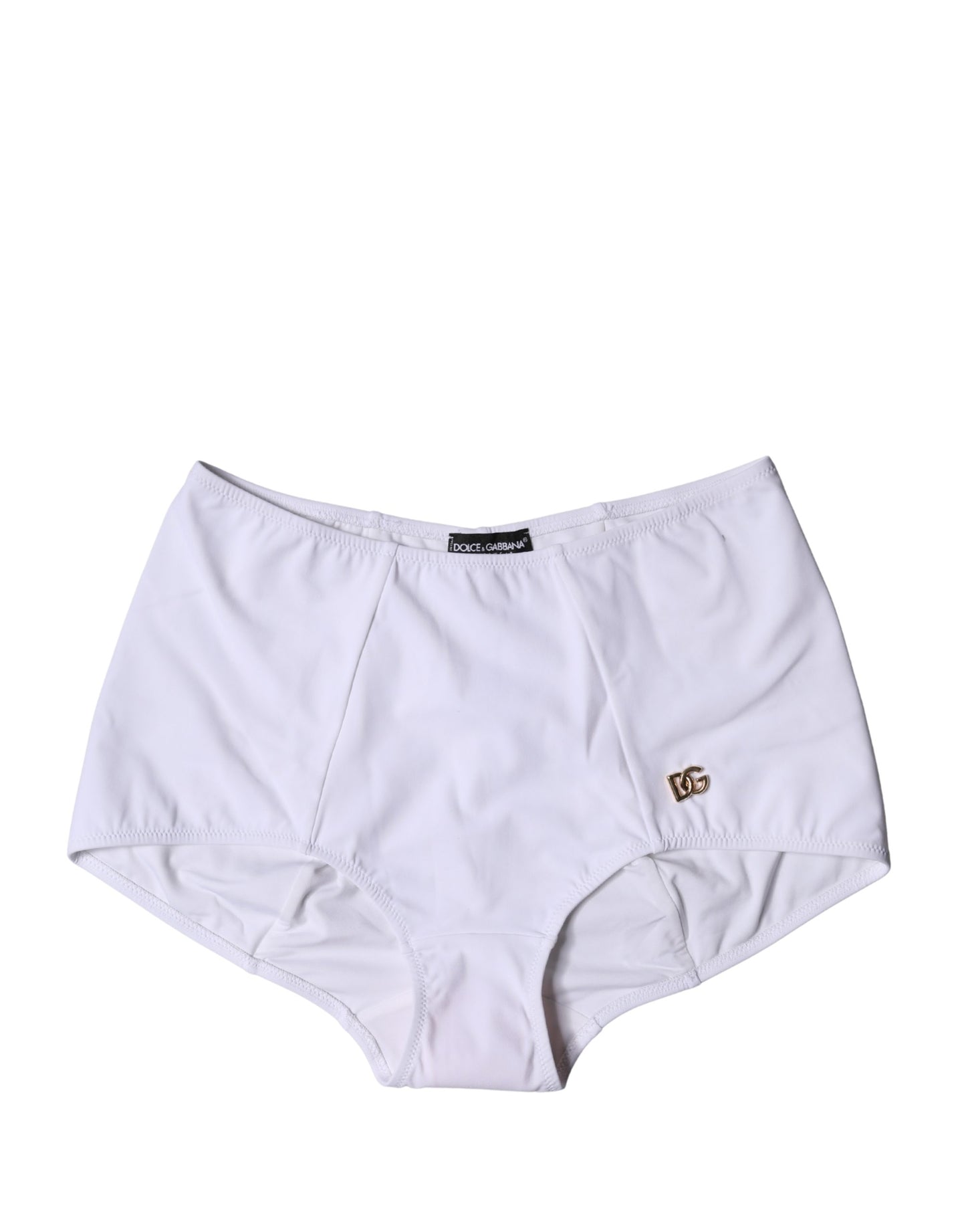 Dolce & Gabbana White Logo Girdle High Waist Panty Underwear