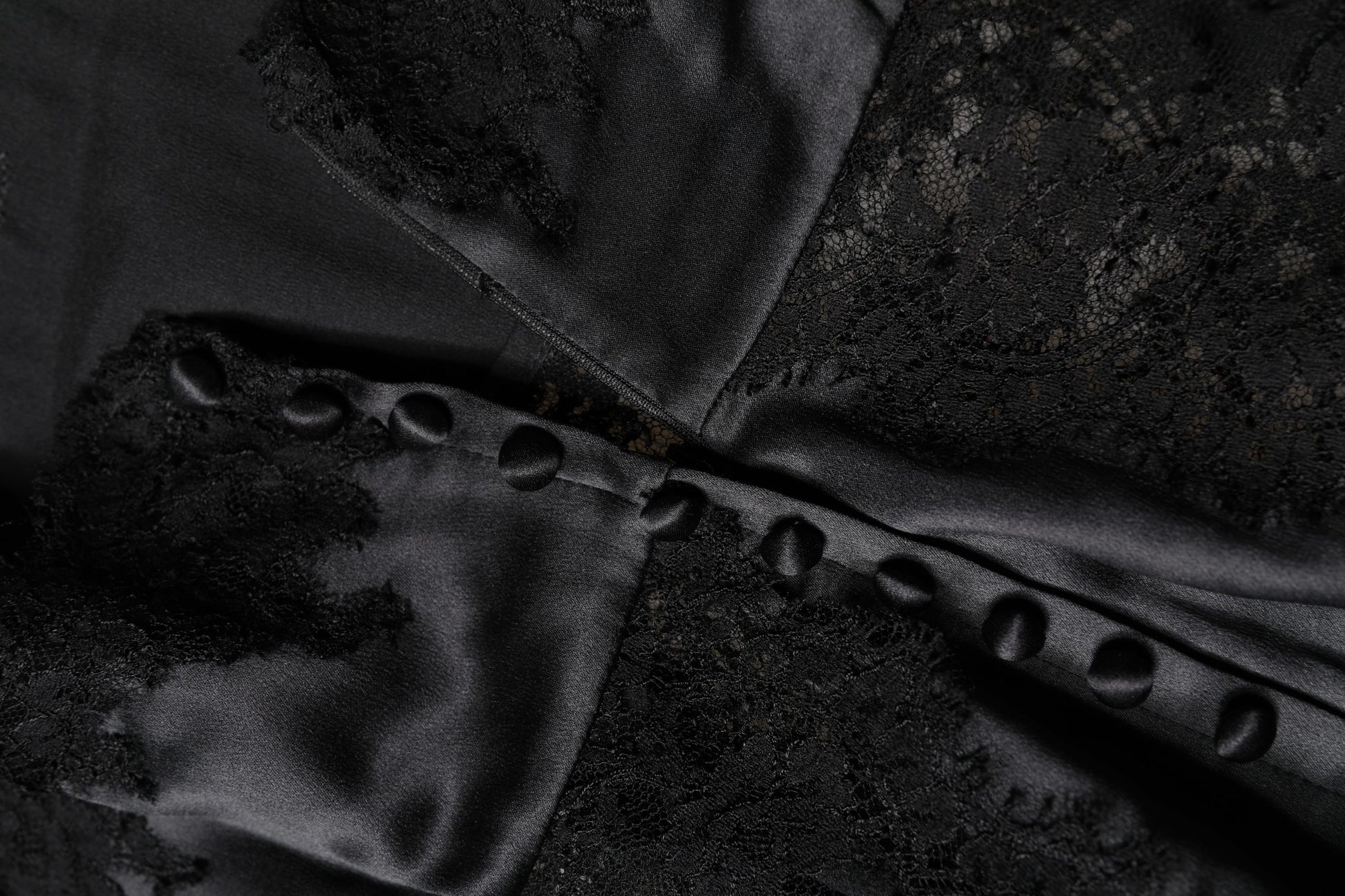 Dolce & Gabbana Black Silk Lace Trim Lingerie Top Underwear