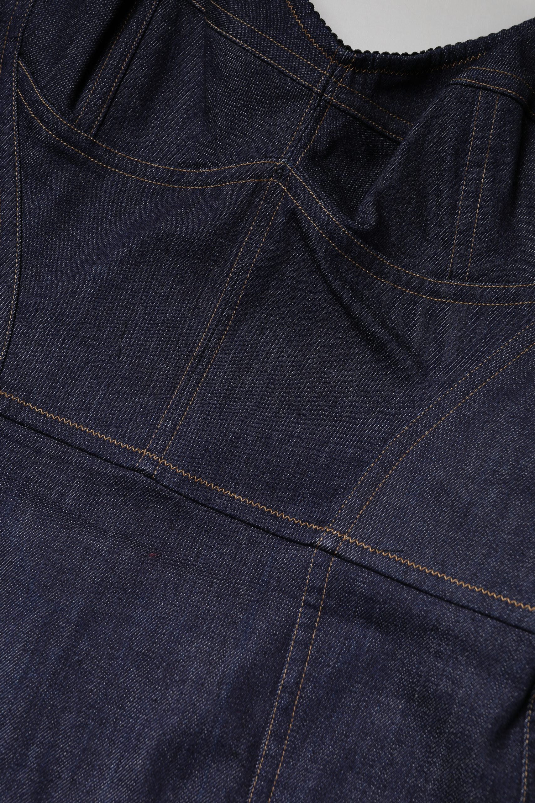 Dolce & Gabbana Dark Blue Cotton Denim Sheath Midi Dress