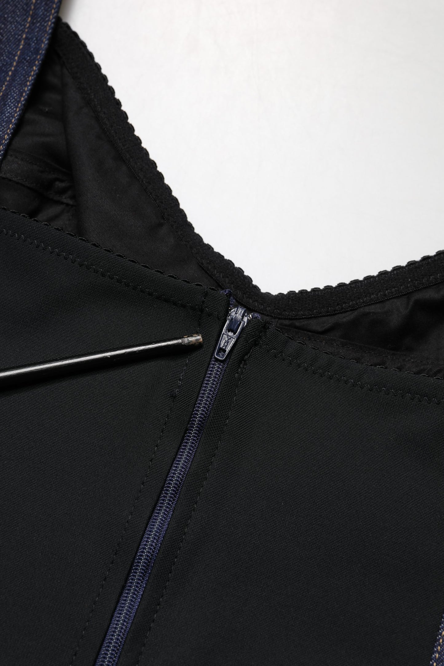 Dolce & Gabbana Dark Blue Cotton Denim Sheath Midi Dress