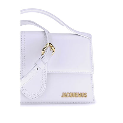 Jacquemus White Calf Leather Bos Taurus Handbag
