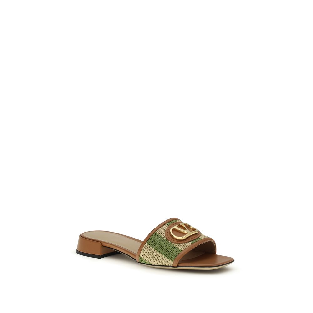 Valentino Garavani Multicolor Calf Leather Bos Taurus Sandals