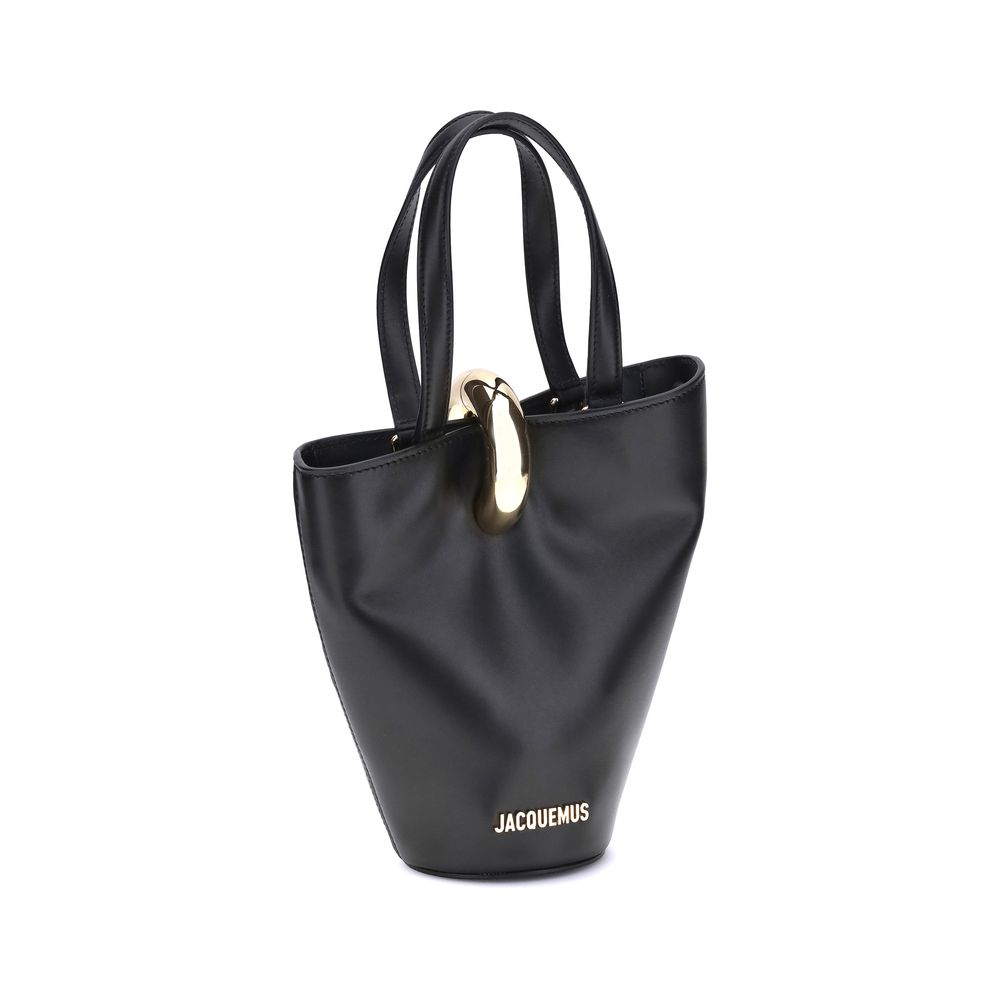 Jacquemus Black Calf Leather Bos Taurus Shoulder Bag