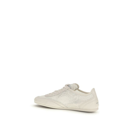 Jimmy Choo Beige Calf Leather Bos Taurus Athletic Sneakers