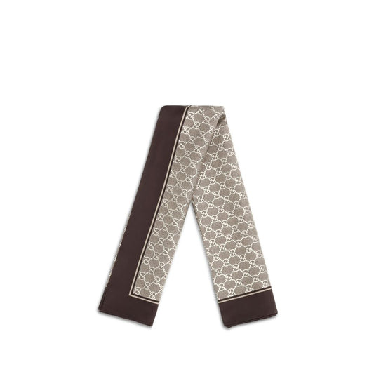 Gucci Beige Silk Scarf