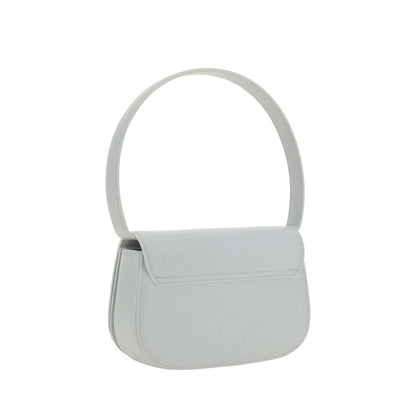 Diesel White Calf Leather Bos Taurus Shoulder Bag