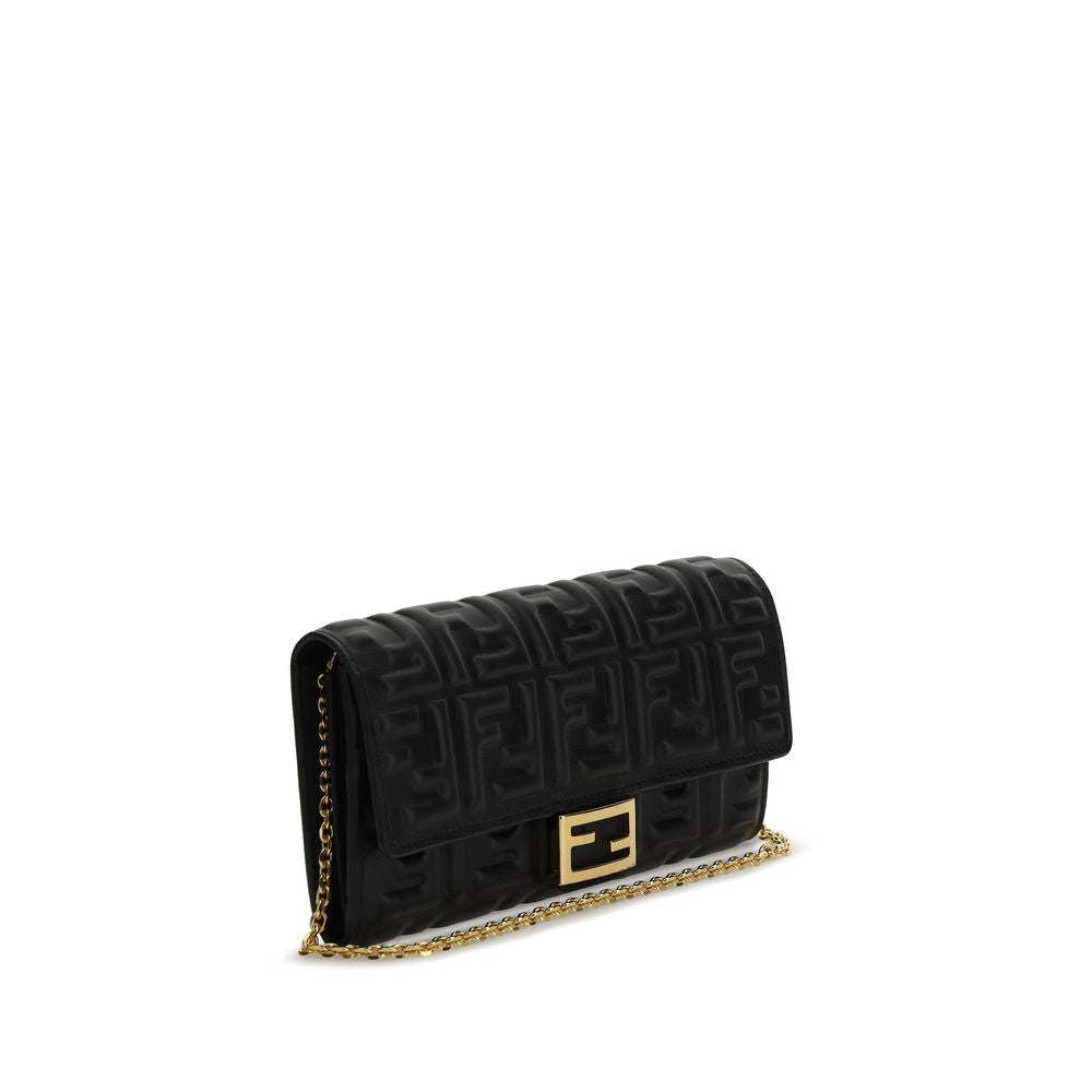 Fendi Black Lamb Ovis Aries Aries Wallet