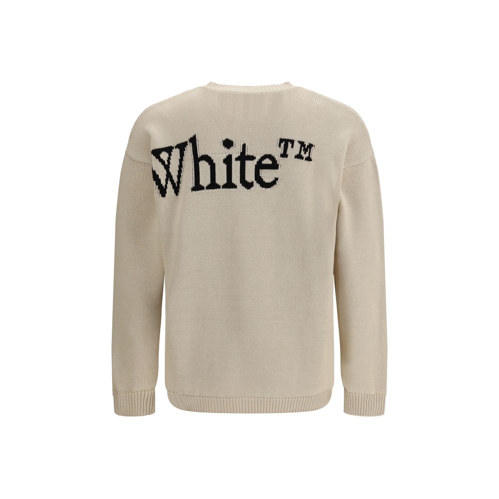 Off-White Beige Cotton Sweatshirt