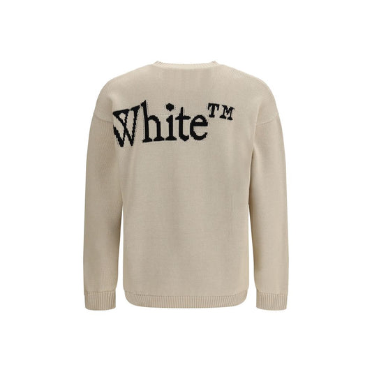 Off-White Beige Cotton Sweatshirt