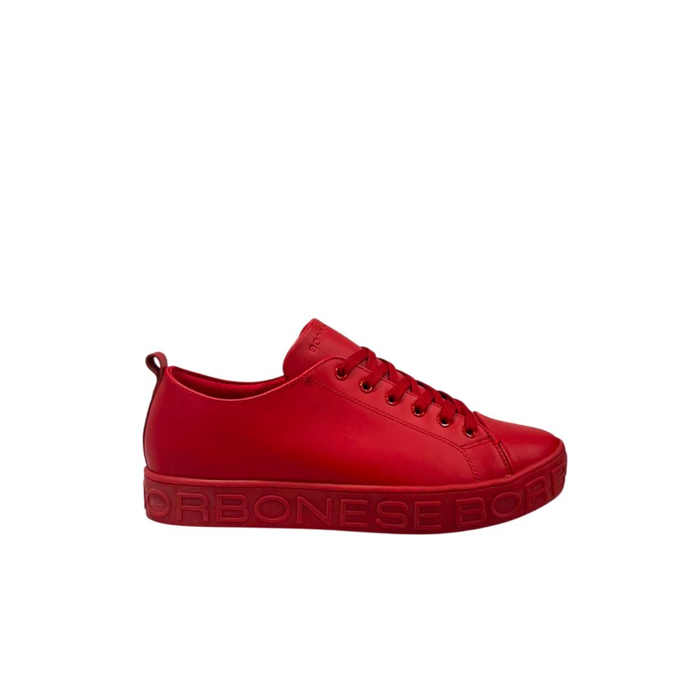Borbonese Red Leather Men Sneaker