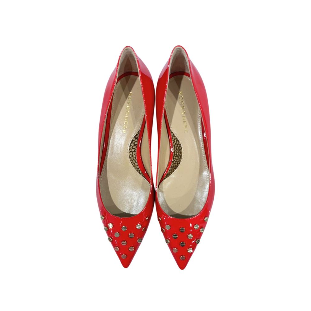 Borbonese Red Leather Women Sandal