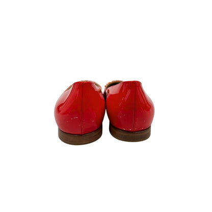 Borbonese Red Leather Women Sandal